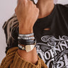 Formal Invitation Snake Print Wrap Bracelet Image - 1