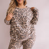 Weekend Chill Leopard Sweatshirt Curves Image - 1