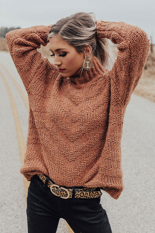 Humble Abode Knit Sweater in Cinnamon