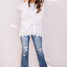 Artistic Mood Eyelet Shift Top Image - 1