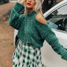 Champagne in Aspen Chenille Sweater in Lush Meadow Image - 1