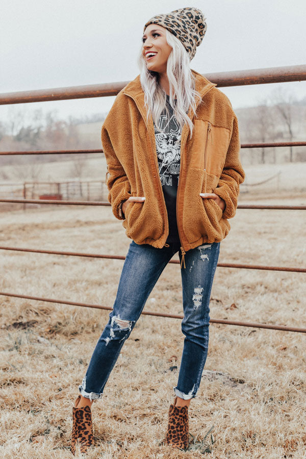 Slip Into Winter Jacket In Camel