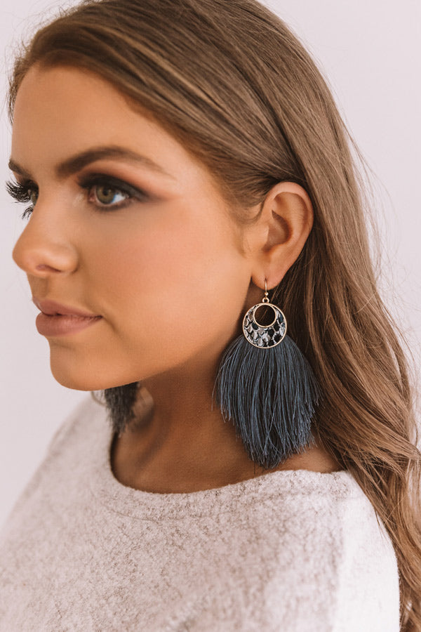 Dare To Believe Earrings In Charcoal