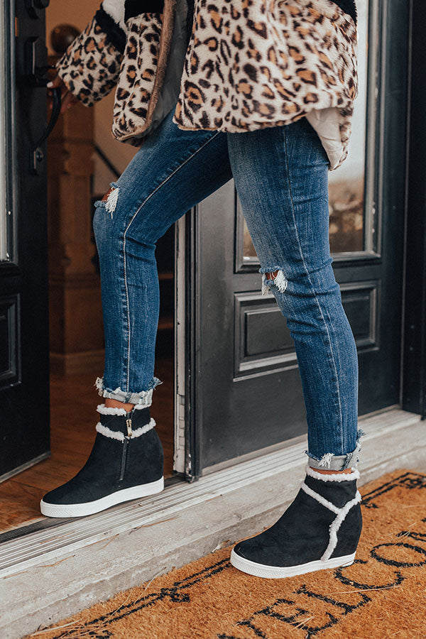 The Bryant Faux Suede Bootie In Black