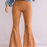 The Kaci High Waist Faux Suede Flare In Iced Mocha Image - 1