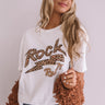 Rock N' Roll Leopard Shift Tee In White Image - 1