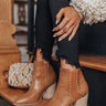 The Booker Faux Leather Bootie In Brown Image - 1