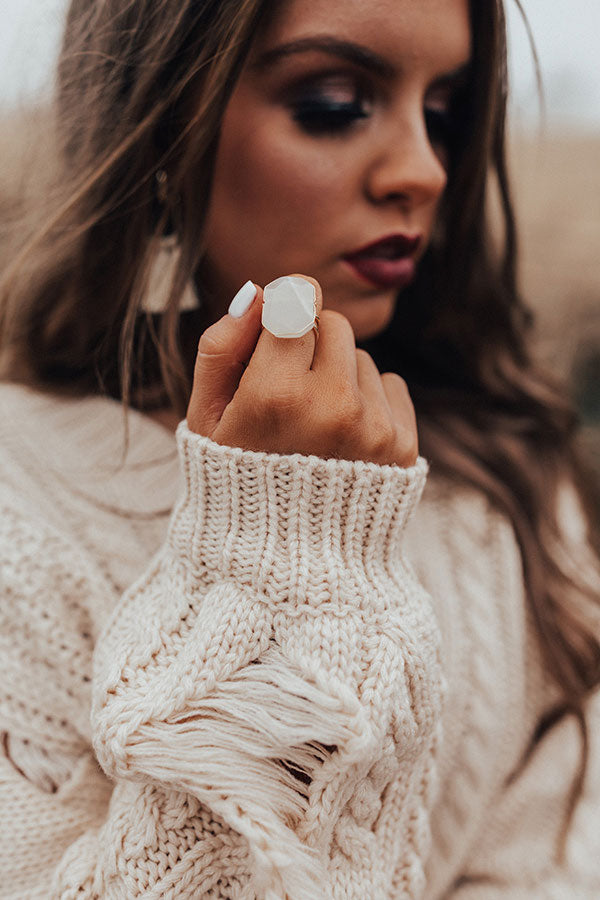 Malibu Bliss Semi Precious Ring In Clear