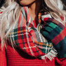 Falling In Love At The Lodge Plaid Scarf Image - 1