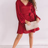 Secretly Smitten Dress in Wine Image - 1