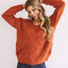 Romantic Mood Knit Sweater in Rust Image - 1