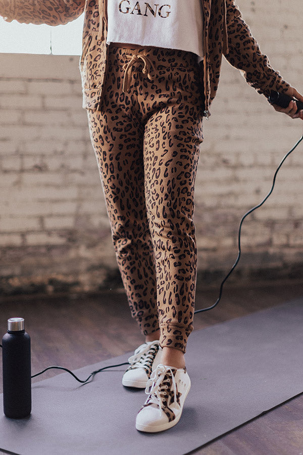 Cozy Express Leopard Joggers Image - 1