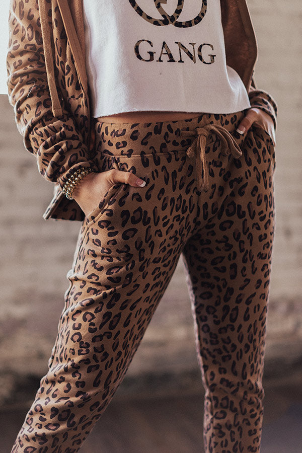 Cozy Express Leopard Joggers Image - 2