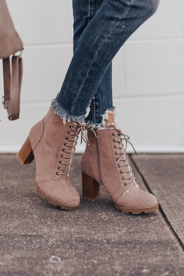 The Ashton Faux Fur Lined Boot In Taupe Image - 1