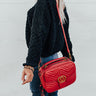 Bryant Park Views Quilted Crossbody In Red Image - 1