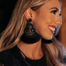 Spotlight Shine Beaded Fan Earrings Image - 1