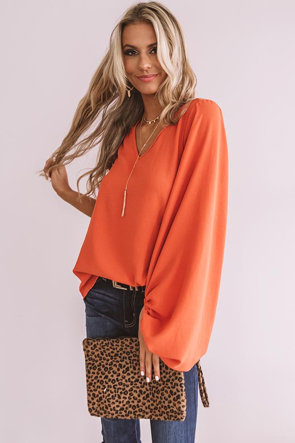 So Amazed Shift Top In Persimmon Image - 2