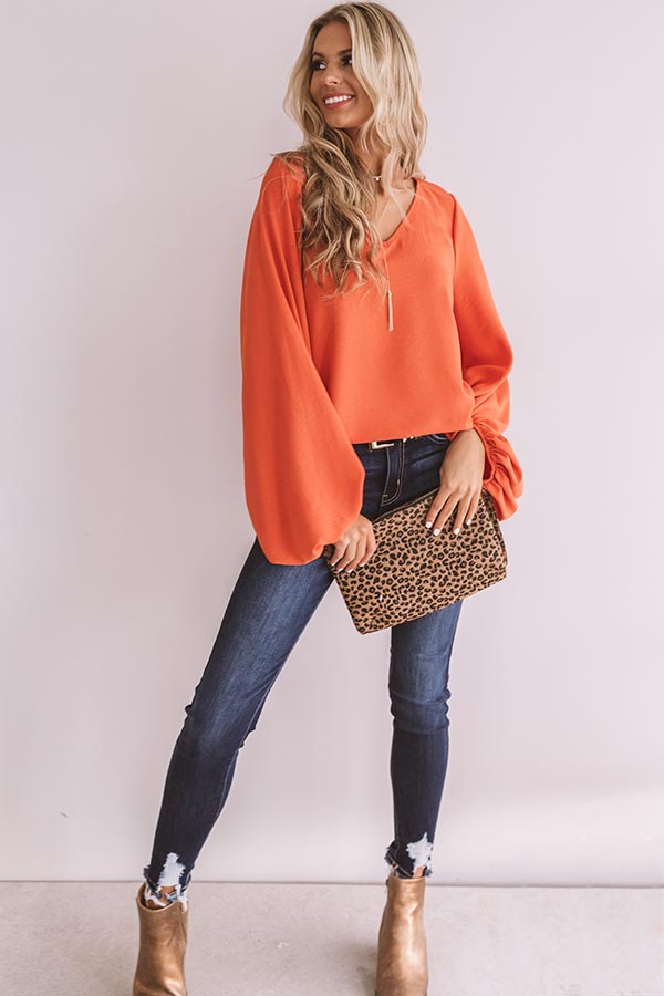 So Amazed Shift Top In Persimmon Image - 1