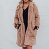 London Snowfall Sherpa Coat in Iced Latte Image - 1