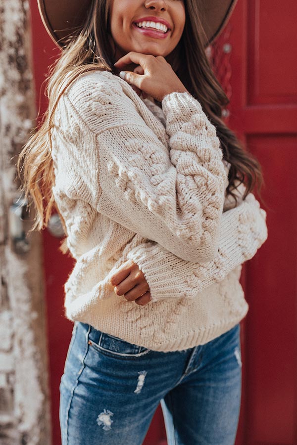 Romantic Mood Knit Sweater in Cream Image - 2