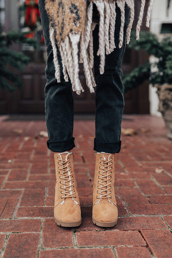The Ashton Faux Fur Lined Boot In Tan Image - 2