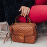 Bryant Park Views Quilted Crossbody In Brown Image - 1