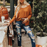 Your Dream Girl Waffle Knit Shift Top in Cinnamon Image - 1