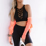 Pretty On Point Mesh Cutout Sports Bra Image - 1