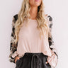 Cheers To Camo Waffle Knit Top Image - 1