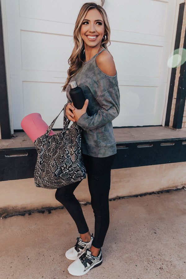 Happiness In Sight Tie Dye Sweatshirt In Charcoal Image - 2