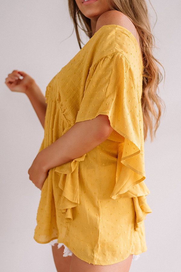 Ahead Of The Curve Babydoll Top In Marigold Image - 3