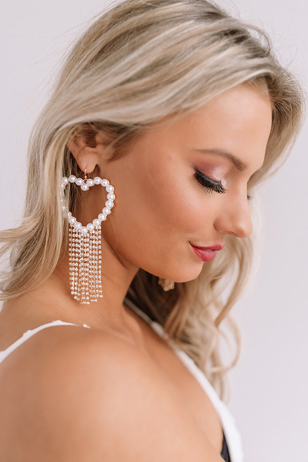 I Heart You Pearl Earrings