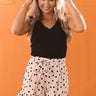 Pretty Plans High Waist Polka Dot Shorts In Cream Image - 1