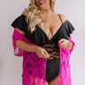 Prosecco Poolside Mesh One Piece Swimsuit in Black Curves Image - 1