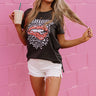 Amore Lips Distressed Boyfriend Tee Image - 1