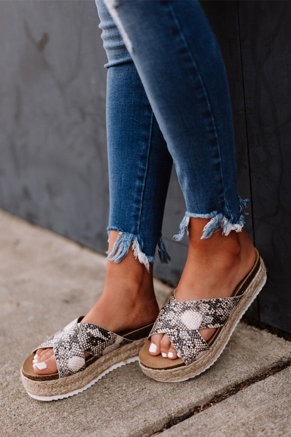 The Emmy Espadrille In Snake Print Image - 4