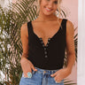 Best Coast Henley Bodysuit in Black Image - 1