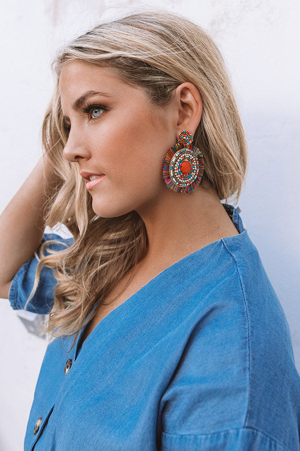 You're A Vision Earrings In Orange Image - 1