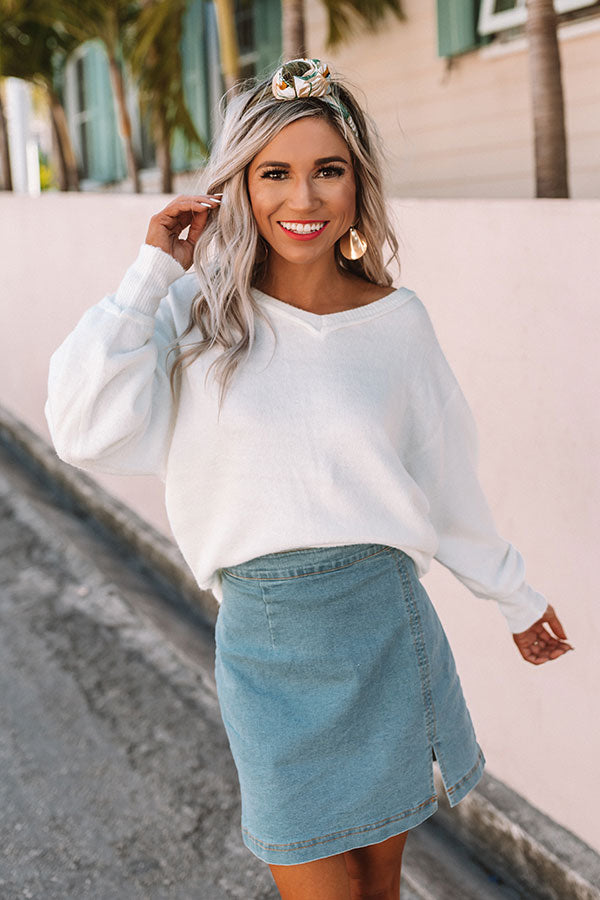 Anywhere On The Map Sweater In White Image - 1