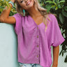 Toast In Tahiti Shift Top In Violet Image - 1