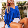 City Sleek Shift Top in Royal Blue Image - 1