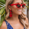 Sassy In Seaside Beaded Earrings In Red Image - 1