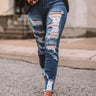 The Jasmine Midrise Distressed Ankle Skinny Image - 1