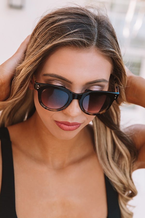 Pool Party In Panama Tortoiseshell Ombre Sunnies In Sangria