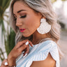 Coastal Crushing Beaded Earrings In Ivory Image - 1