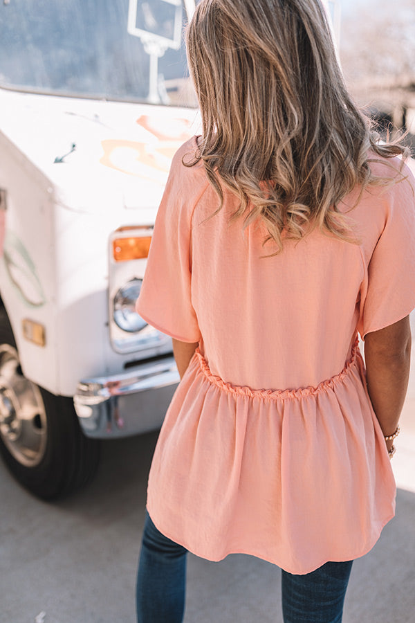 See You Soon Shift Top In Peach Image - 4