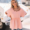 See You Soon Shift Top In Peach Image - 1