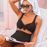 Waterfall Romance Ribbed Cut Out One Piece Swimsuit Image - 1