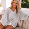 Positive Persona Shift Top In Grey Image - 1