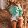 Weekend Bliss Shift Top in Ocean Wave Image - 1